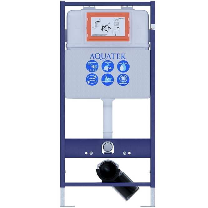 Инсталляция Aquatek Standart INS-0000001 для унитаза без клавиши смыва