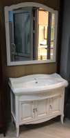 Мебель для ванной Opadiris Лоренцо 100 белая с патиной