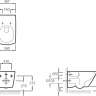 Комплект Унитаз подвесной Jacob Delafon Escale E1306 + Система инсталляции для унитазов Geberit Duofix Платтенбау 458.125.11.1 4 в 1 с кнопкой смыва